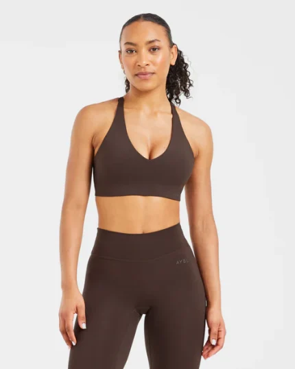 Staple Sports Bra Coffee Brown