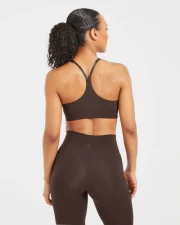 Staple Sports Bra Coffee Brown - Image 2