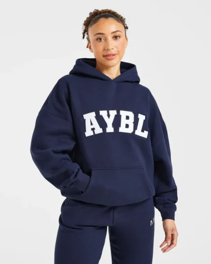 Varsity 2.0 Oversized Hoodie Navy