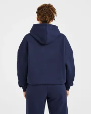 Varsity 2.0 Oversized Hoodie Navy
