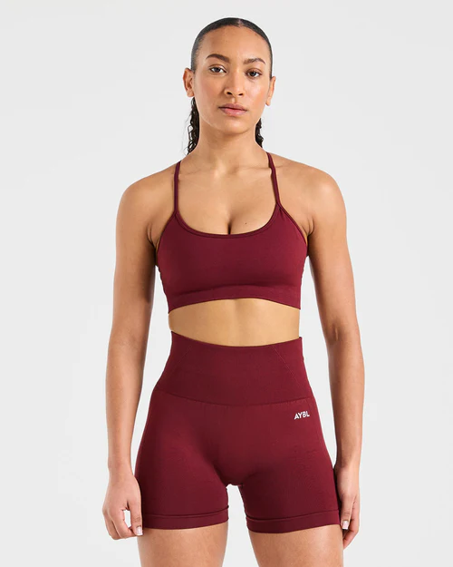 Empower Seamless Sports Bra Red Wine