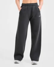 AYBL Sports Outline Oversized Straight Leg Joggers Charcoal