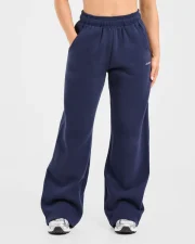 AYBL Sports Outline Oversized Straight Leg Joggers Navy
