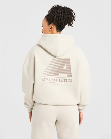 Retro Athletics Oversized Hoodie Sand
