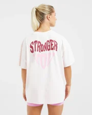 Stronger You Oversized T Shirt Pink