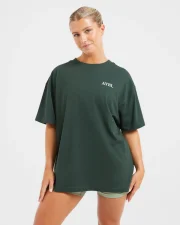 Do It For You Oversized T Shirt Forest Green