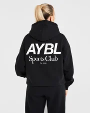 AYBL Sports Club Oversized Hoodie Black/White