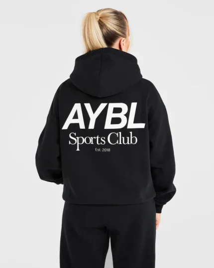 AYBL Sports Club Oversized Hoodie Black/White