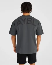 Essential Oversized T Shirt Charcoal