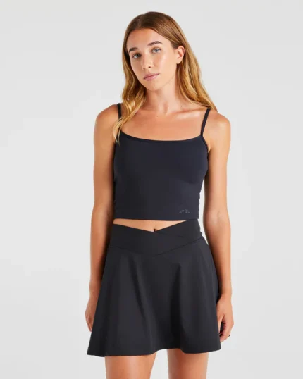 Essential Crop Vest Black