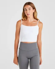 Essential Crop Vest White
