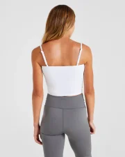 Essential Crop Vest White