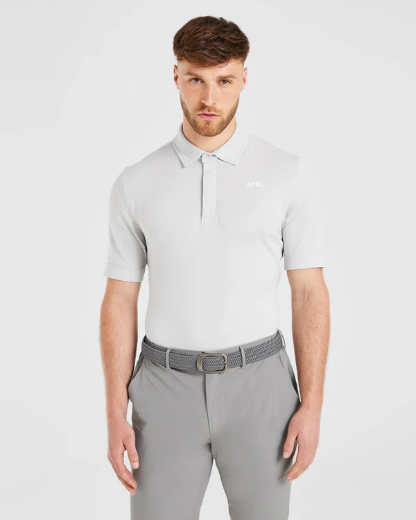 Performance Seamless Polo Shirt Grey