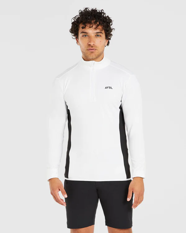 Performance 1/4 Zip Pullover White