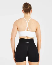 Essential Ruched Sports Bra White